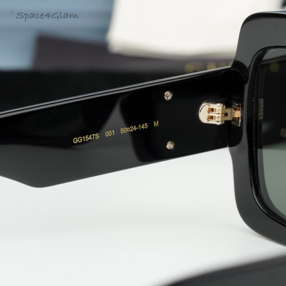 Gucci Women Sunglasses Black Grey Square GG1547S 001 BRAND NEW - Picture 5 of 8